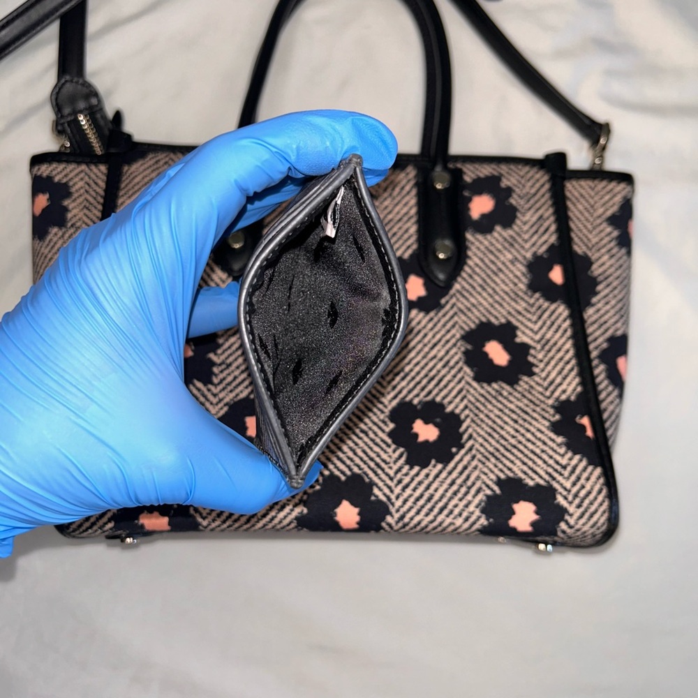 kate spade Black and Pink Floral Tote - Picture 6 of 10